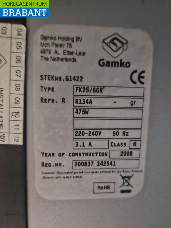 Gamko FK25/6GR Refroidisseur de valise Refroidisseur de valise 111 cm 230V Horeca – Image 5