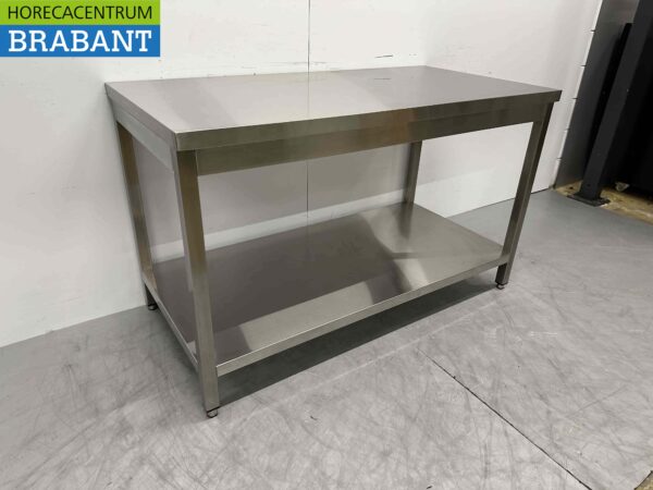 Table de travail en acier inoxydable Basic-line 140 x 70 x 85 cm Restauration – Image 3