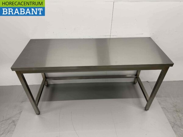 Table de travail en acier inoxydable Premium-line 160 x 60 x 85 cm Restauration – Image 2