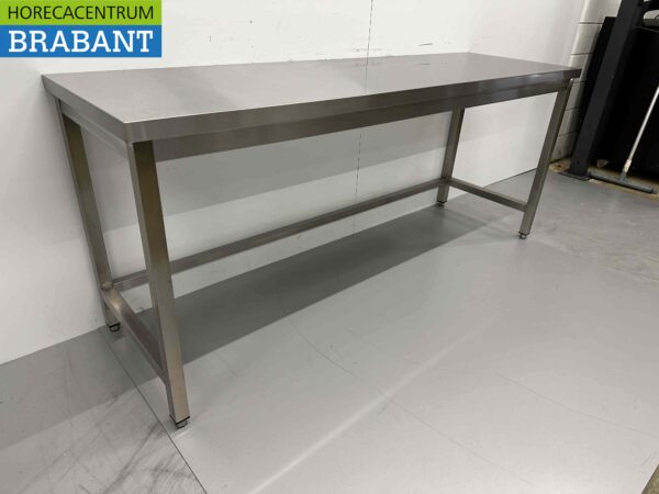 Table de travail en acier inoxydable Premium-line 200 x 60 x 85 cm Restauration – Image 3