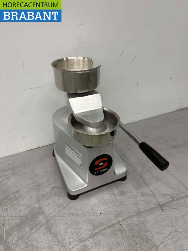 Presse à hamburger Sammic en acier inoxydable Machine à former les hamburgers 100 mm Boucherie Traiteur – Image 3