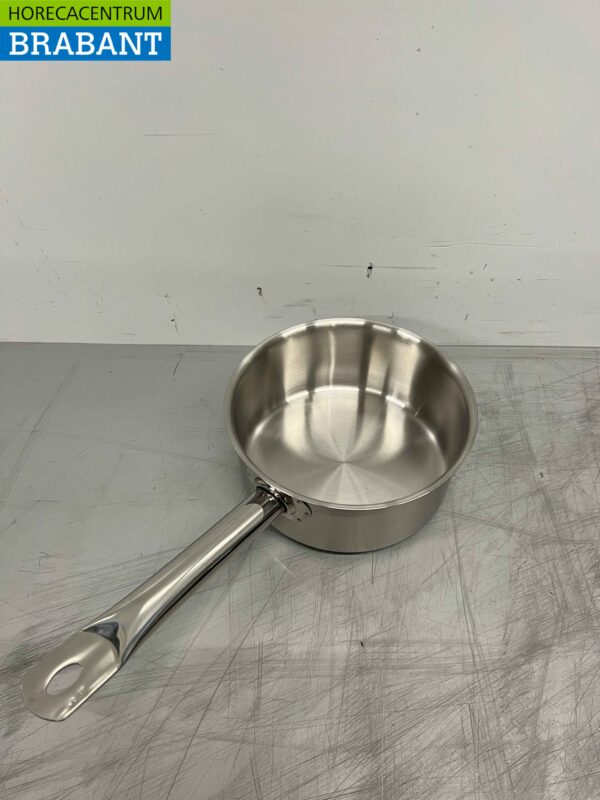 Acier inoxydable Fusion Professional Stewpan Poêle de cuisson 21,5 x 42,5 cm 2,8 litres Horeca – Image 2