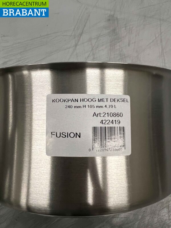 Acier inoxydable Fusion Professional Soup Pan Cooking Pan 35.5 x 26 cm 4.7 litres Horeca – Image 3