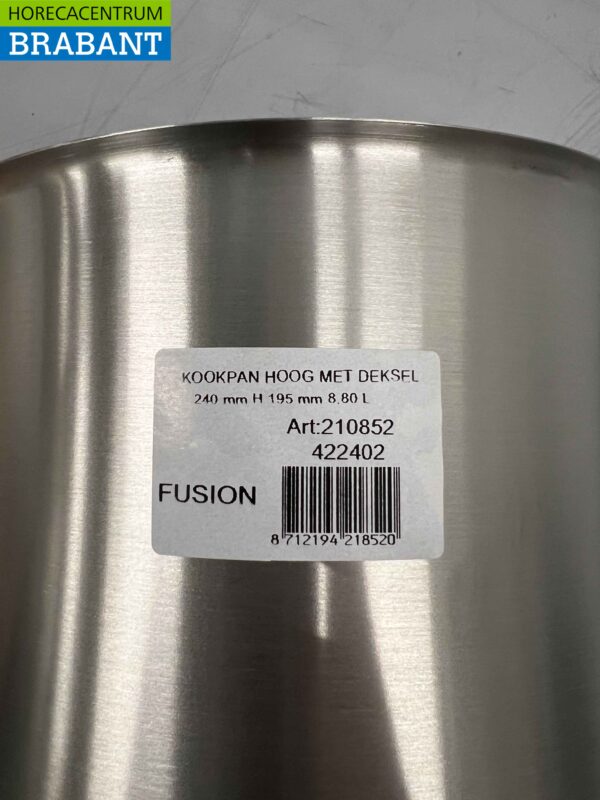 Acier inoxydable Fusion Professional Soup Pan Cooking Pan 36.5 x 26 cm 8.8 litres Horeca – Image 3