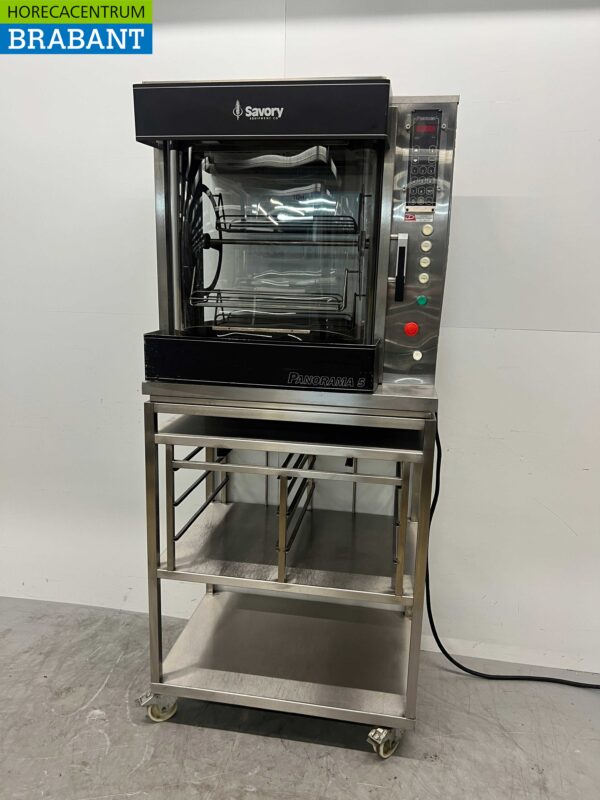 Gril à rôtisserie Savory Panorama 5 en acier inoxydable 3 paniers 400V Catering