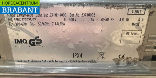Acier inoxydable Zanussi Plaque de cuisson vitrocéramique à infrarouge 4 brûleurs 8,8 kW 400V 80 cm Horeca – Image 5