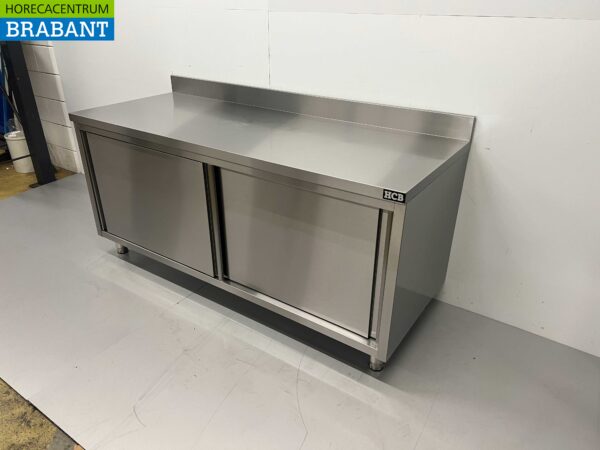 Armoire de travail en acier inoxydable 2 portes coulissantes Premium-line 180 cm Catering – Image 3
