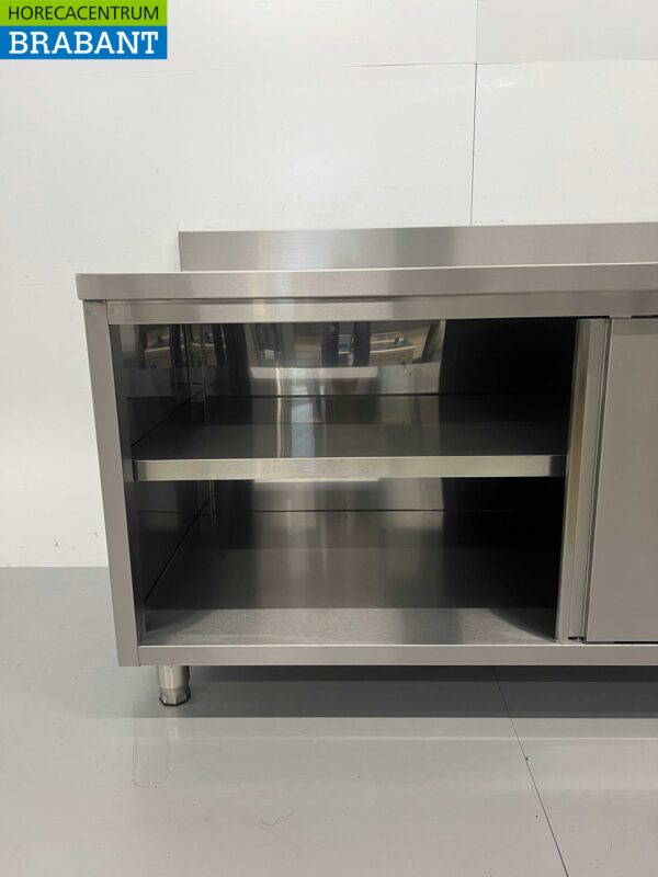 Armoire de travail en acier inoxydable 2 portes coulissantes Premium-line 180 cm Catering – Image 4