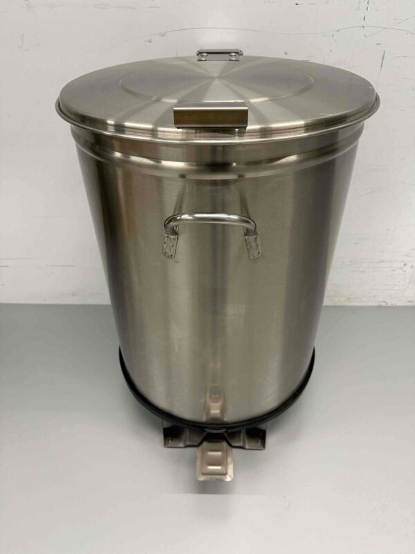 Poubelle en acier inoxydable Poubelle avec commande au pied 100 litres Horeca