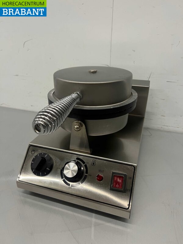 Gaufrier en acier inoxydable avec minuterie sirop gaufre cône glace 230V Horeca – Image 3