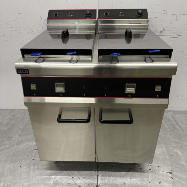 HCB Acier inoxydable Friteuse double Friteuse 2 x 30 litres 2 x 10 kW 400V Horeca