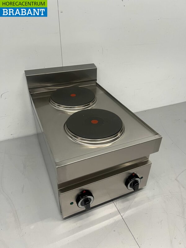 Plaque de cuisson électrique 2 feux en acier inoxydable Série 650 40 cm 400V Horeca – Image 2