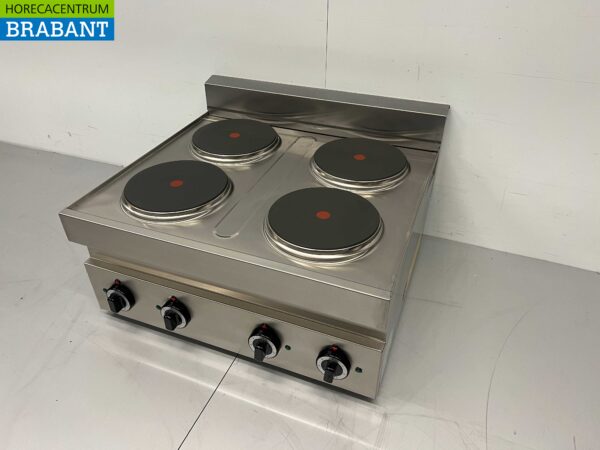 Cuisinière électrique 4 feux en acier inoxydable Série 650 70 cm 400V Horeca – Image 3