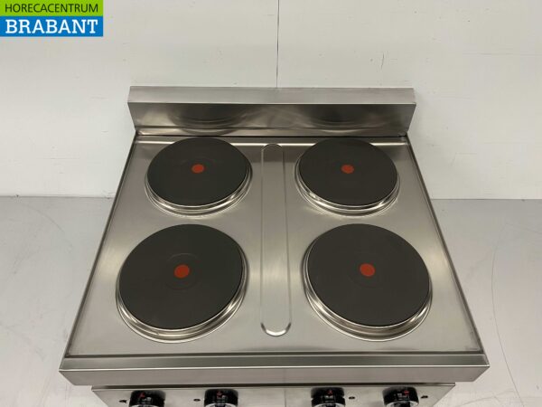 Cuisinière électrique 4 feux en acier inoxydable Série 650 70 cm 400V Horeca – Image 4