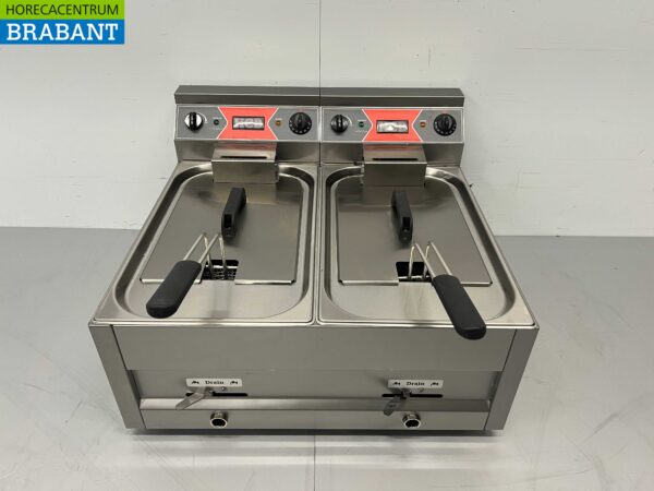 HCB Friteuse double en acier inoxydable 2 x 12 litres Premium-line 400V Catering