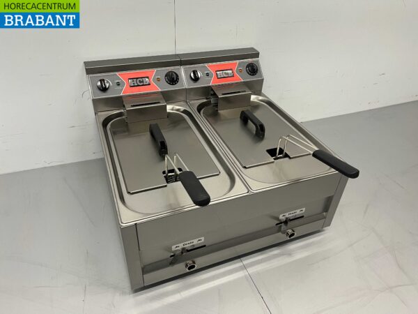 HCB Friteuse double en acier inoxydable 2 x 12 litres Premium-line 400V Catering – Image 2