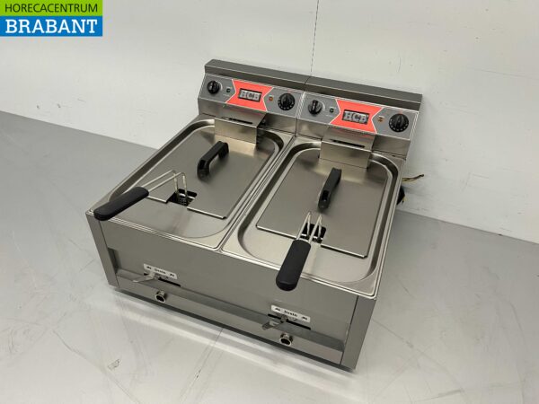 HCB Friteuse double en acier inoxydable 2 x 12 litres Premium-line 400V Catering – Image 3