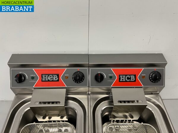 HCB Friteuse double en acier inoxydable 2 x 12 litres Premium-line 400V Catering – Image 6