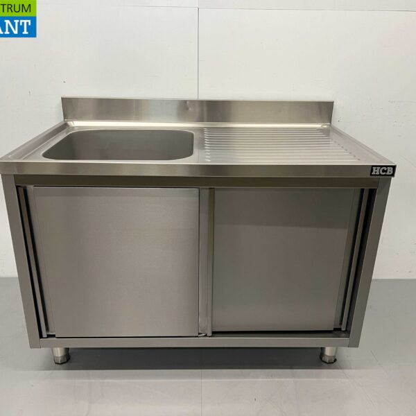 Evier inox 2 portes coulissantes Premium-line 120 cm Horeca