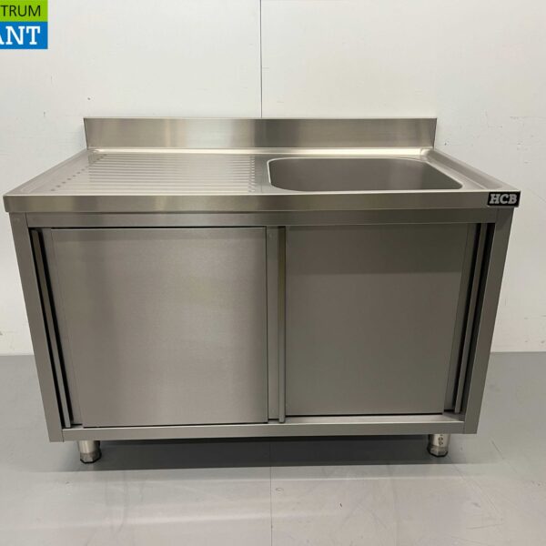 Evier en inox à portes coulissantes Premium-line 120 cm Horeca