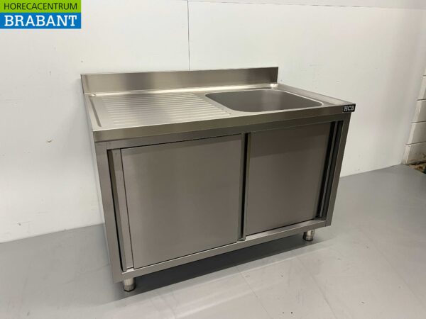 Evier en inox à portes coulissantes Premium-line 120 cm Horeca – Image 2