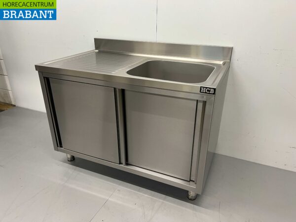 Evier en inox à portes coulissantes Premium-line 120 cm Horeca – Image 3