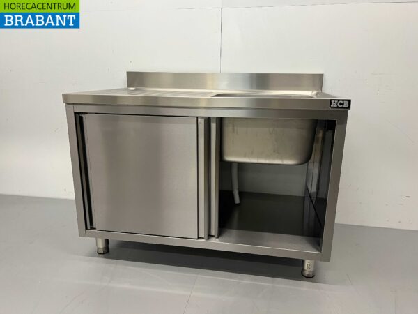 Evier en inox à portes coulissantes Premium-line 120 cm Horeca – Image 4