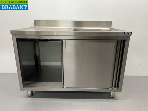 Evier en inox à portes coulissantes Premium-line 120 cm Horeca – Image 5