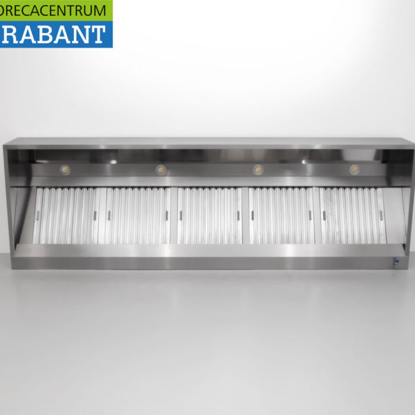 HCB hotte aspirante en acier inoxydable Hotte aspirante avec filtres à lamelles Premium-line 300 cm Box Box model Horeca