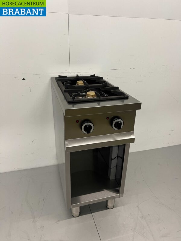 Plaque de cuisson à gaz 2 feux en acier inoxydable Série 700 40 cm 12 kW Horeca – Image 2