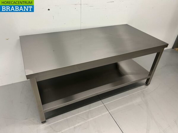 Table de travail en acier inoxydable Premium-line 140 x 70 x 60 cm Restauration – Image 2