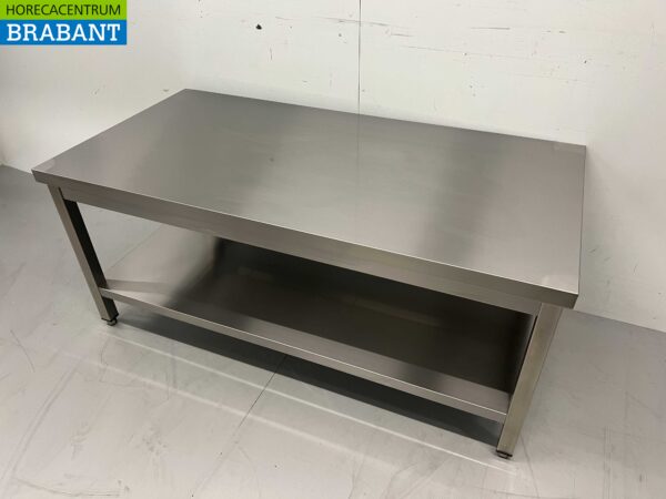 Table de travail en acier inoxydable Premium-line 140 x 70 x 60 cm Restauration – Image 3