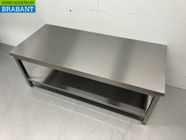 Table de travail en acier inoxydable Premium-line 160 x 70 x 60 cm Restauration – Image 3
