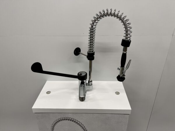 Monolith Prewash shower Flush valve with single lever mixer tap Horeca