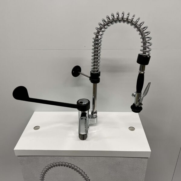 Monolith Prewash shower Flush valve with single lever mixer tap Horeca