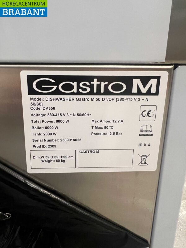 Lave-vaisselle Gastro M en acier inoxydable Lave-vaisselle avec pompe de vidange et distributeur de savon 400V Horeca – Image 6