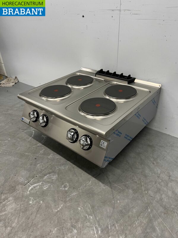 Plaque de cuisson électrique Mareno 4 feux en acier inoxydable 80 cm 400V Horeca – Image 3