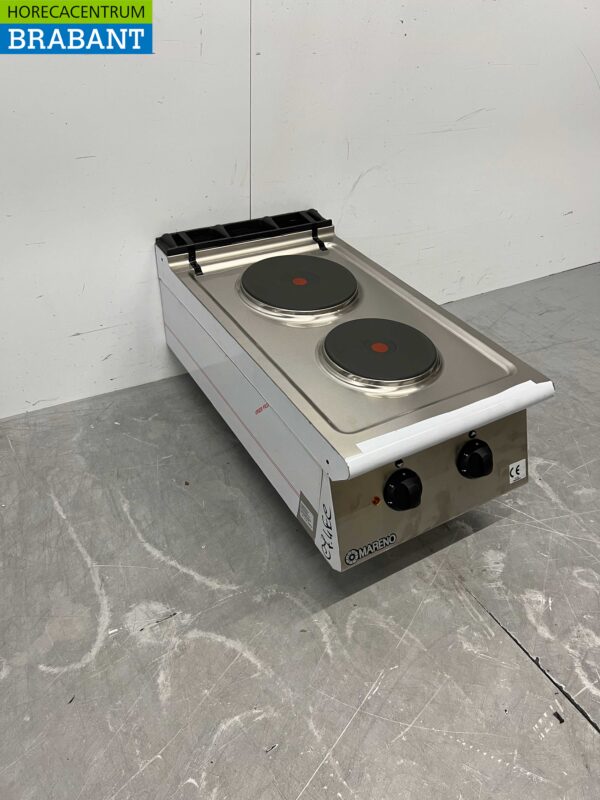 Plaque de cuisson électrique Mareno 2 feux en acier inoxydable 40 cm 400V Horeca – Image 5