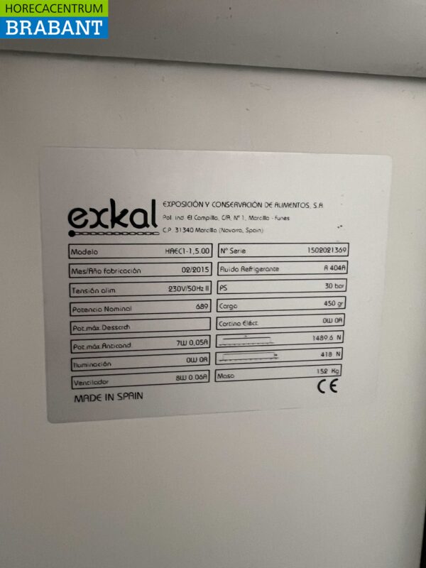 Excal Vitrine réfrigérée 102 cm 230V Horeca – Image 5