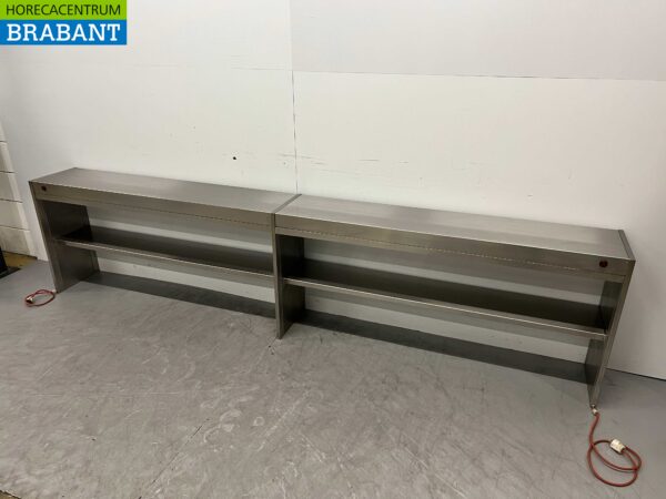 Pont chauffant en acier inoxydable Support chauffant 299 cm Horeca – Image 2