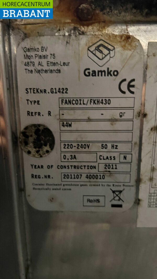 Gamko chambre froide refroidisseur de kegs refroidisseur de kegs 187 x 98 x 108 cm avec évaporateur refroidi à l'eau 230V Horeca – Image 6