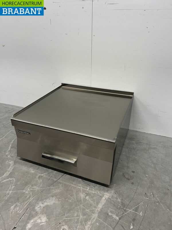 Meuble de travail Mareno en acier inoxydable Meuble neutre avec tiroir 60 cm Restauration – Image 3