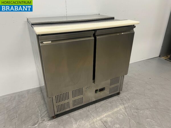 Acier inoxydable KBS Refrigerated Countertop Saladette 2 portes 90.5 cm 230V Horeca – Image 2