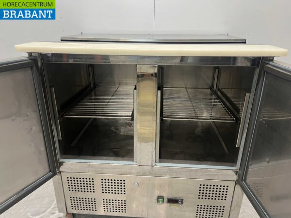 Acier inoxydable KBS Refrigerated Countertop Saladette 2 portes 90.5 cm 230V Horeca – Image 6