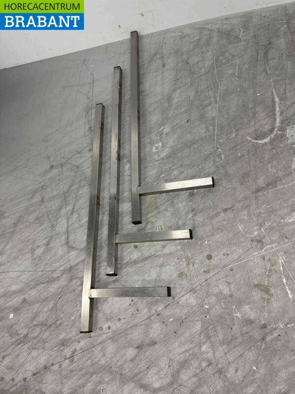 Acier inoxydable 3 supports Support mural 91 x 30,5 cm Horeca – Image 2