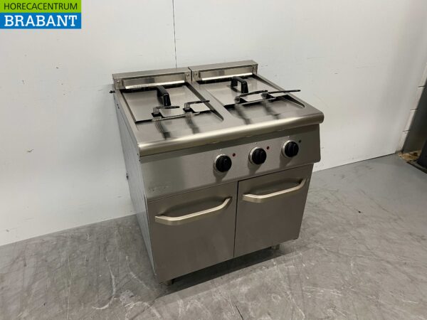 Friteuse double Combisteel en acier inoxydable 2 x 18 litres 400V Horeca – Image 2