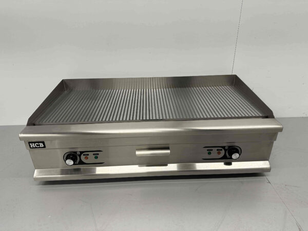 Planche à griller en acier inoxydable Plaque à griller Planche à griller nervurée 100 cm 400V Horeca