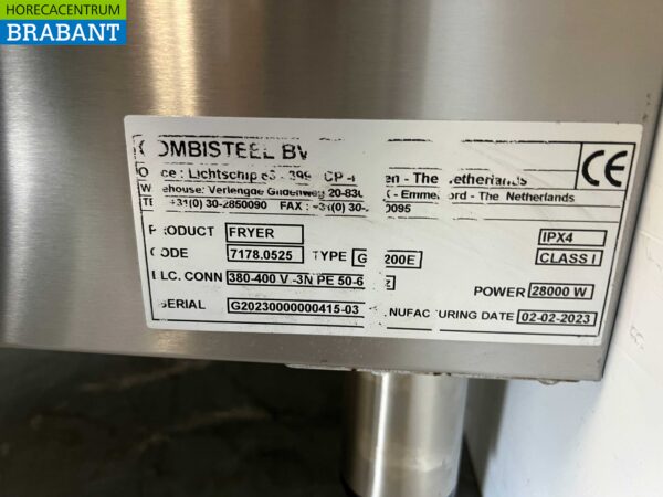Friteuse double Combisteel en acier inoxydable 2 x 18 litres 400V Horeca – Image 7