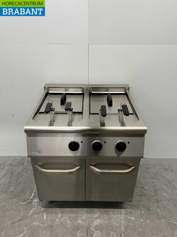 Friteuse double Combisteel en acier inoxydable 2 x 18 litres 400V Horeca
