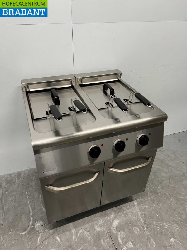 Friteuse double Combisteel en acier inoxydable 2 x 18 litres 400V Horeca – Image 2